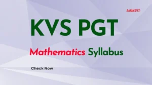 KVS PGT Mathematics Syllabus