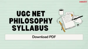 UGC NET Philosophy Syllabus 2025