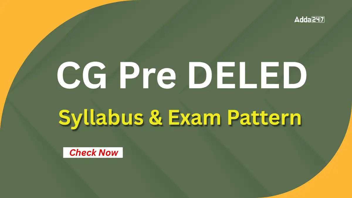 CG Pre DELED Syllabus