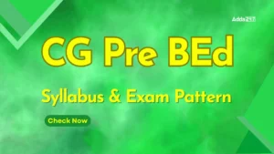 CG Pre BEd Syllabus