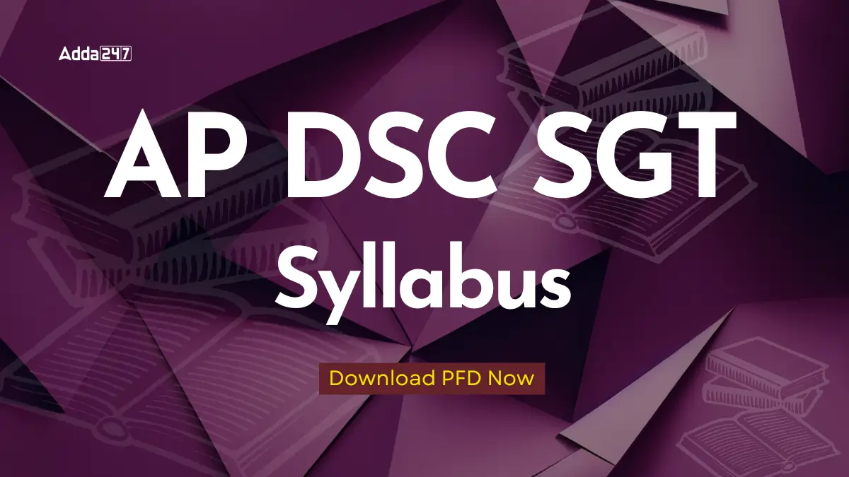 AP DSC SGT Syllabus 2025