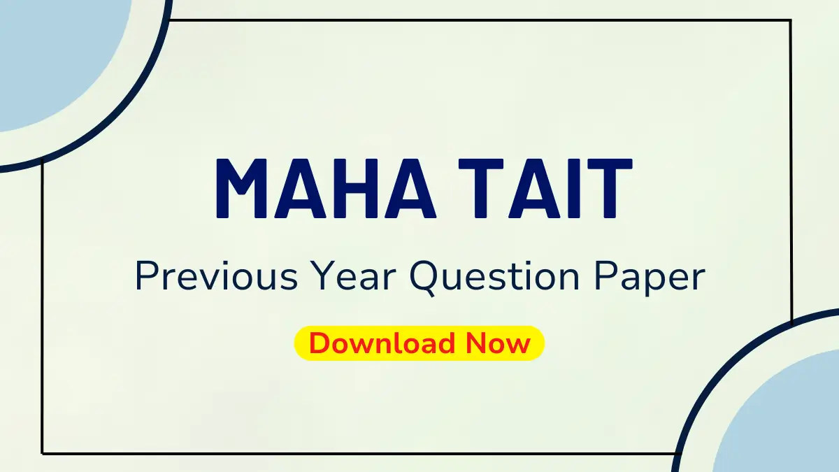 MAHA TAIT Previous Year Question Paper