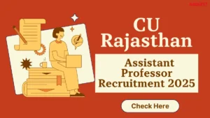 CU Rajasthan Faculty Recruitment 2025, Apply Online, Eligibility, Salary
