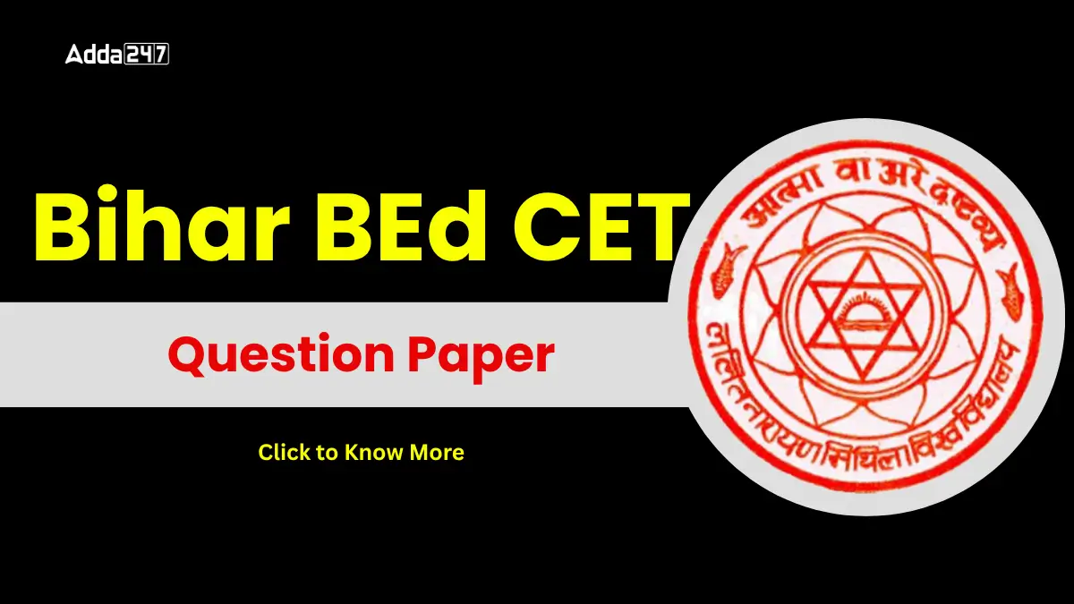 Bihar BEd Question Paper