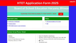 HTET Application Form 2025 @bseh.org.in, Correction Window Open