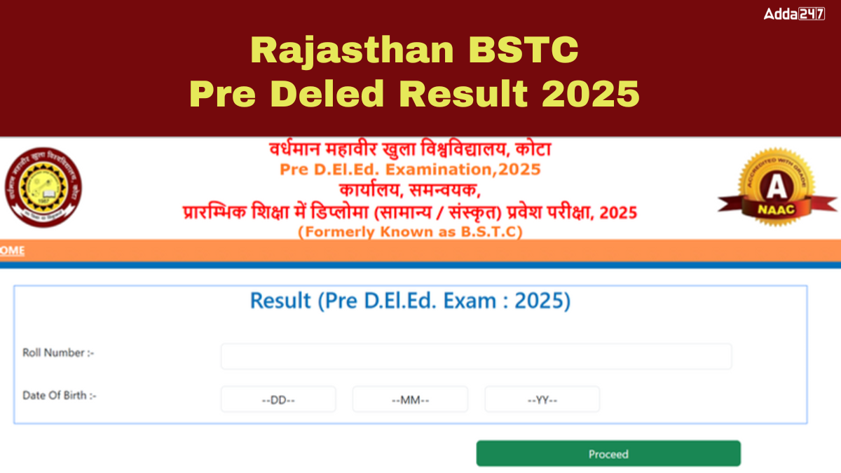 Rajasthan BSTC Pre Deled Result 2025