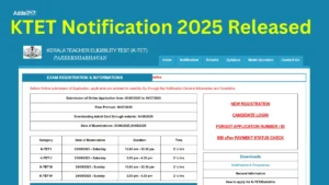 KTET Notification 2025 Released