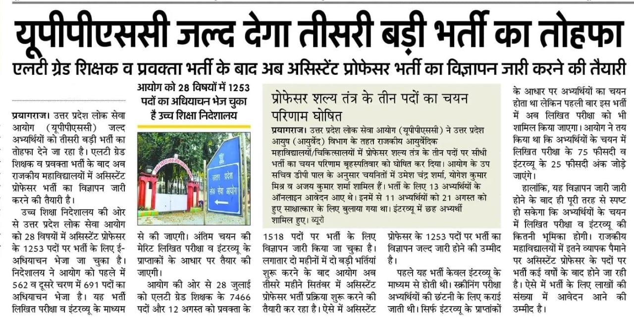 UPPSC to Recruit 1253 Assistant Professors for Government Colleges_3.1