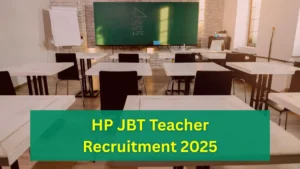 HP JBT Teacher Recruitment 2025