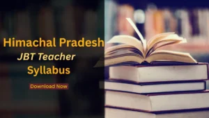 HP JBT Teacher Syllabus