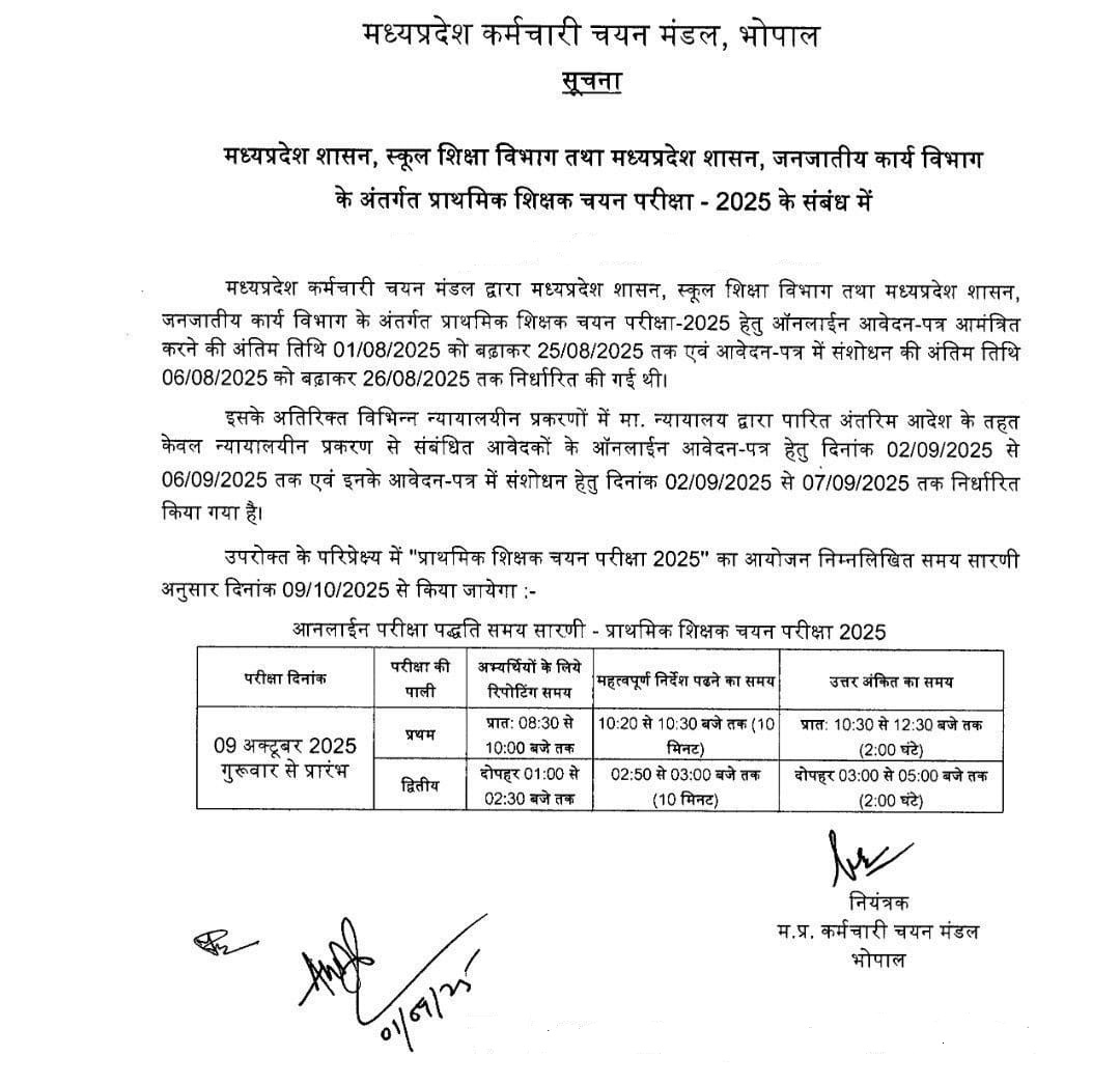MP TET Varg 3, Application Reopens, Exam Date Out