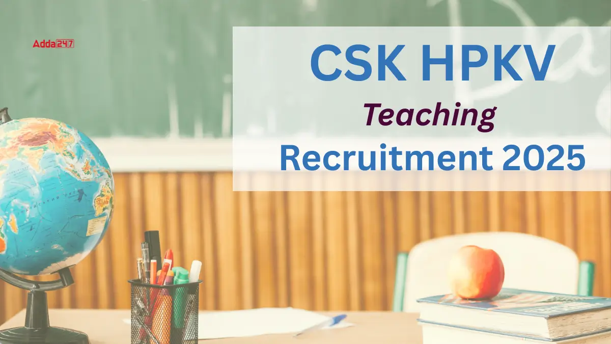 CSK HPKV Teaching Recruitment 2025 (1)