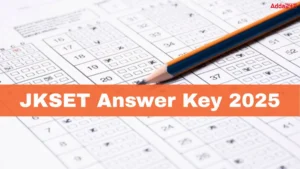 JKSET Answer Key 2025, Download Response Sheet PDF