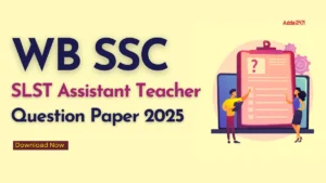 WB SSC SLST Assistant Teacher Question Paper 2025