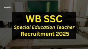 WBSSC Special Education Teacher Recruitment 2025