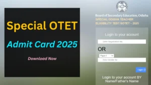 Special OTET Admit Card 2025