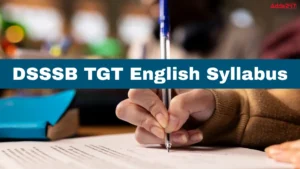 DSSSB TGT English Syllabus 2025, Download Now