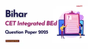 Bihar CET Integrated BEd Question Paper 2025