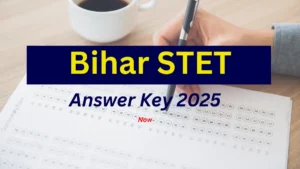 Bihar STET Answer Key 2025