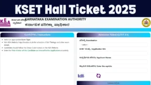 KSET Hall Ticket 2025 Released at cetonline.karnataka.gov.in, Direct Karnataka SET Admit Card Link Here