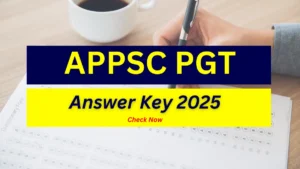 APPSC PGT Answer Key 2025, Download Link Here