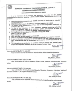 OTET Notification 2025