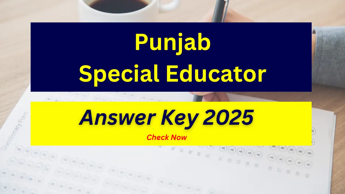 Punjab Special Educator Answer Key 2025