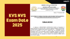 KVS Exam Date 2025 Out, Check Shifts and Schedule Here