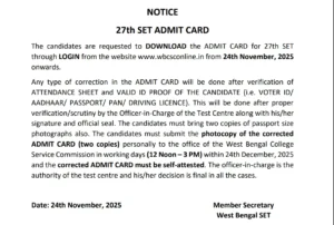WB SET Admit Card 2025 Out, Direct Download Link_3.1