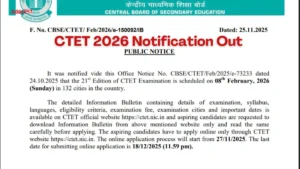 CTET Notification 2026