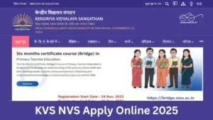 KVS NVS Apply Online 2025
