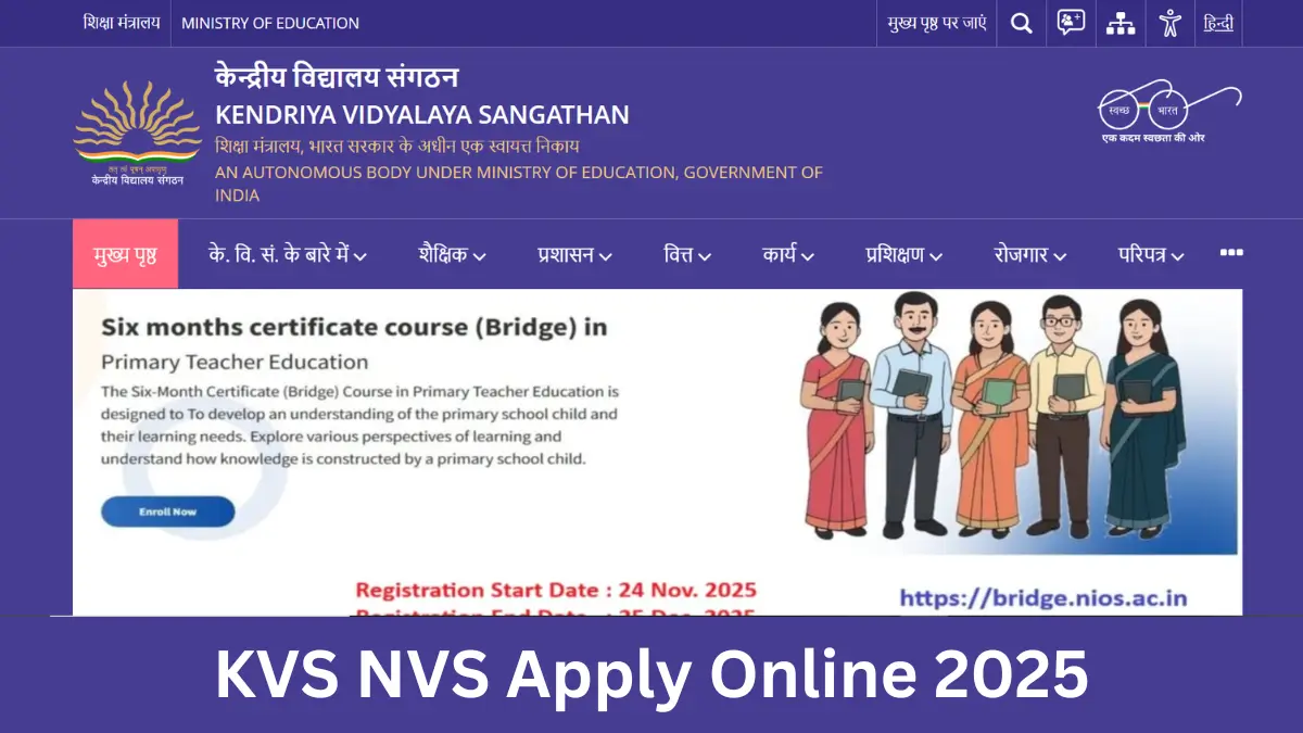 KVS NVS Apply Online 2025