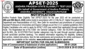 AP SET Notification 2026 Out, Check Eligibility, Exam Date, Apply Online Link