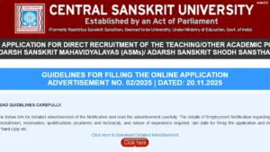 CSU Teaching Recruitment 2025-26 Out, Apply Link, Vacancy, Selection Process