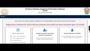 KVS Apply Online 2025, Last Date Extended to Submit Application Form