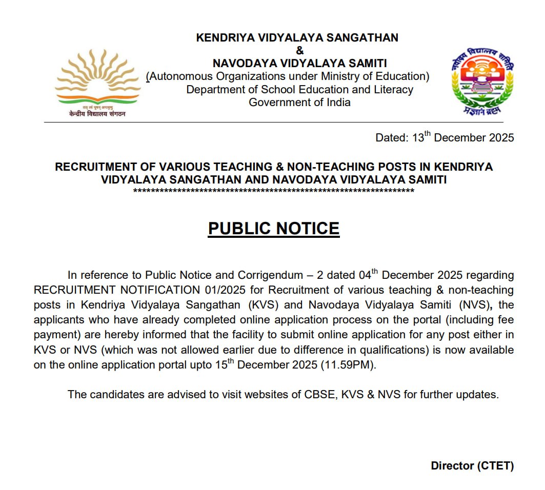 KVS Recruitment 2025 OUT, Check Eligibility and Other Details_3.1