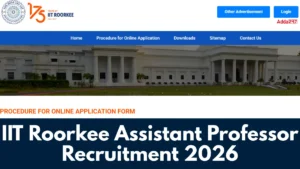 IIT Roorkee Assistant Professor Recruitment 2026, Apply Link, Salary