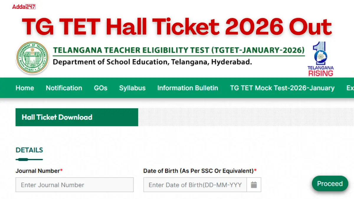 TG TET Hall Ticket 2026 Out