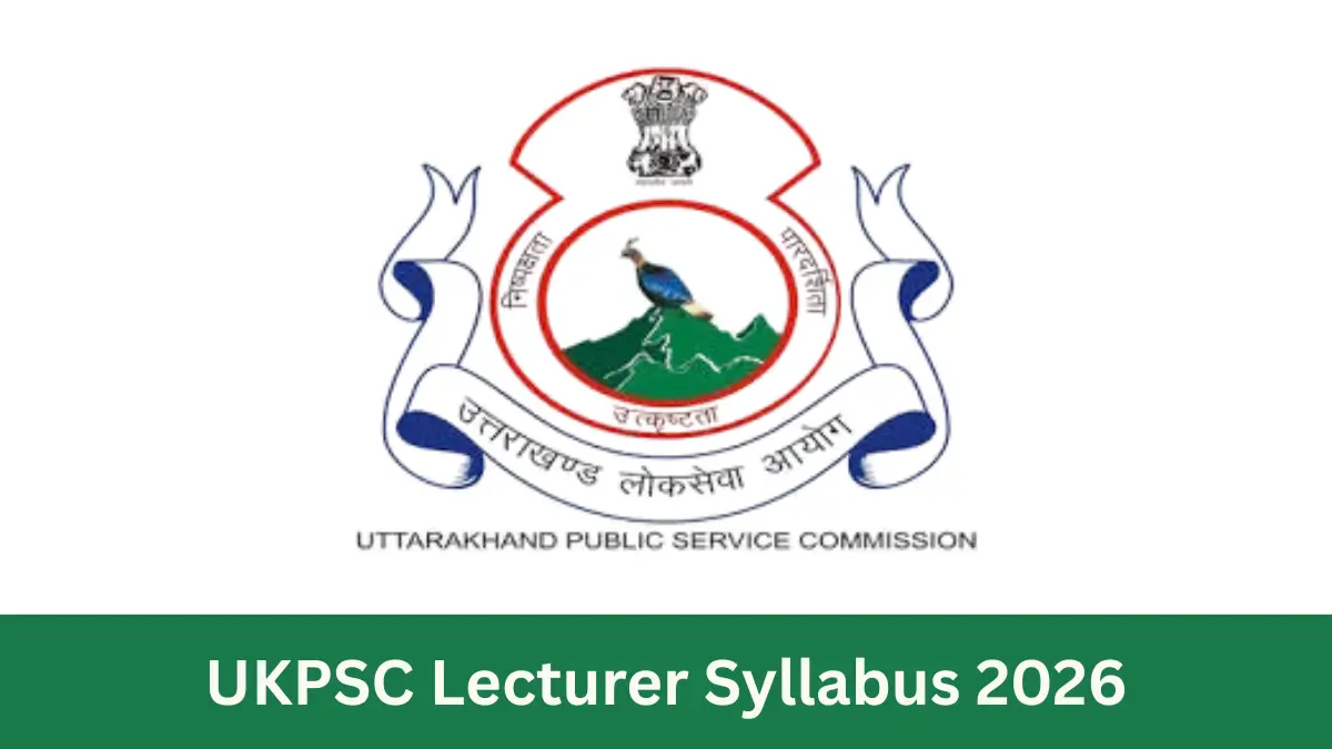 UKPSC Lecturer Syllabus 2026