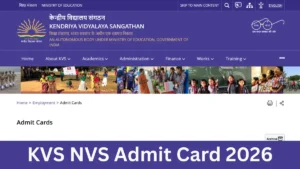 KVS NVS Admit Card 2026