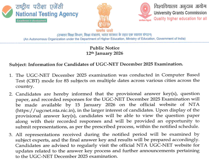 UGC NET Answer Key 2026 Release Date Out, Check Download Link Here_3.1