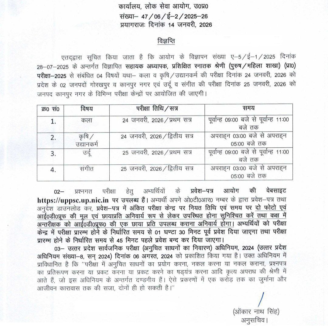 UP LT Grade Admit Card 2026 Out for 24,25 January Exam, Get PDF Download Link_3.1