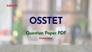 OSSTET Question Paper 2026