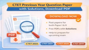 CTET Previous Year Question Paper