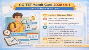 CG TET Admit Card 2026