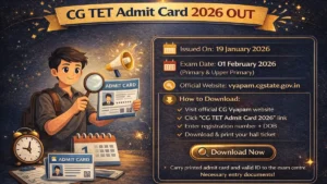 CG TET Admit Card 2026