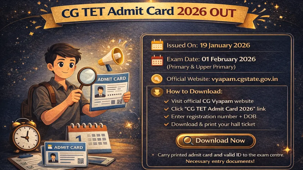 CG TET Admit Card 2026