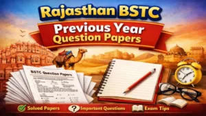 Rajasthan Pre Deled BSTC Previous Year Question Papers PDF Download