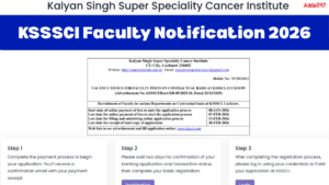 KSSSCI Faculty Notification 2026, Check Eligibility, Salary & Apply Online