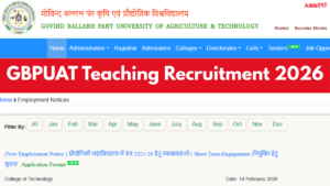 GBPUAT Teaching Recruitment 2026, Eligibility, Interview Schedule